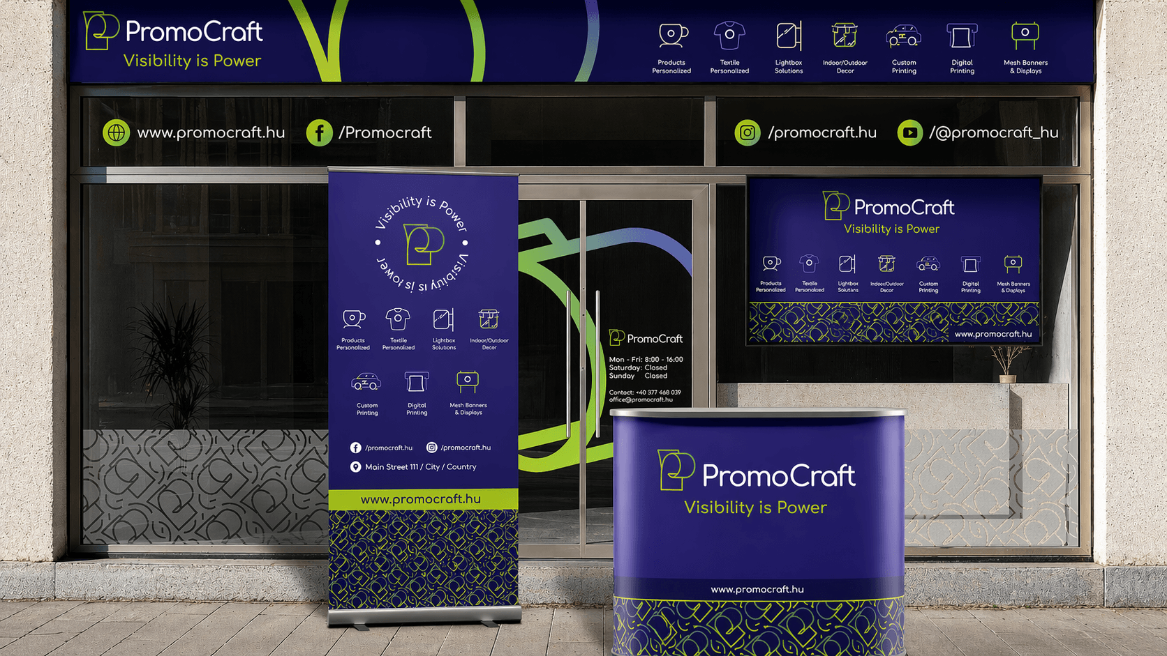 Mesh és reklámbannerek